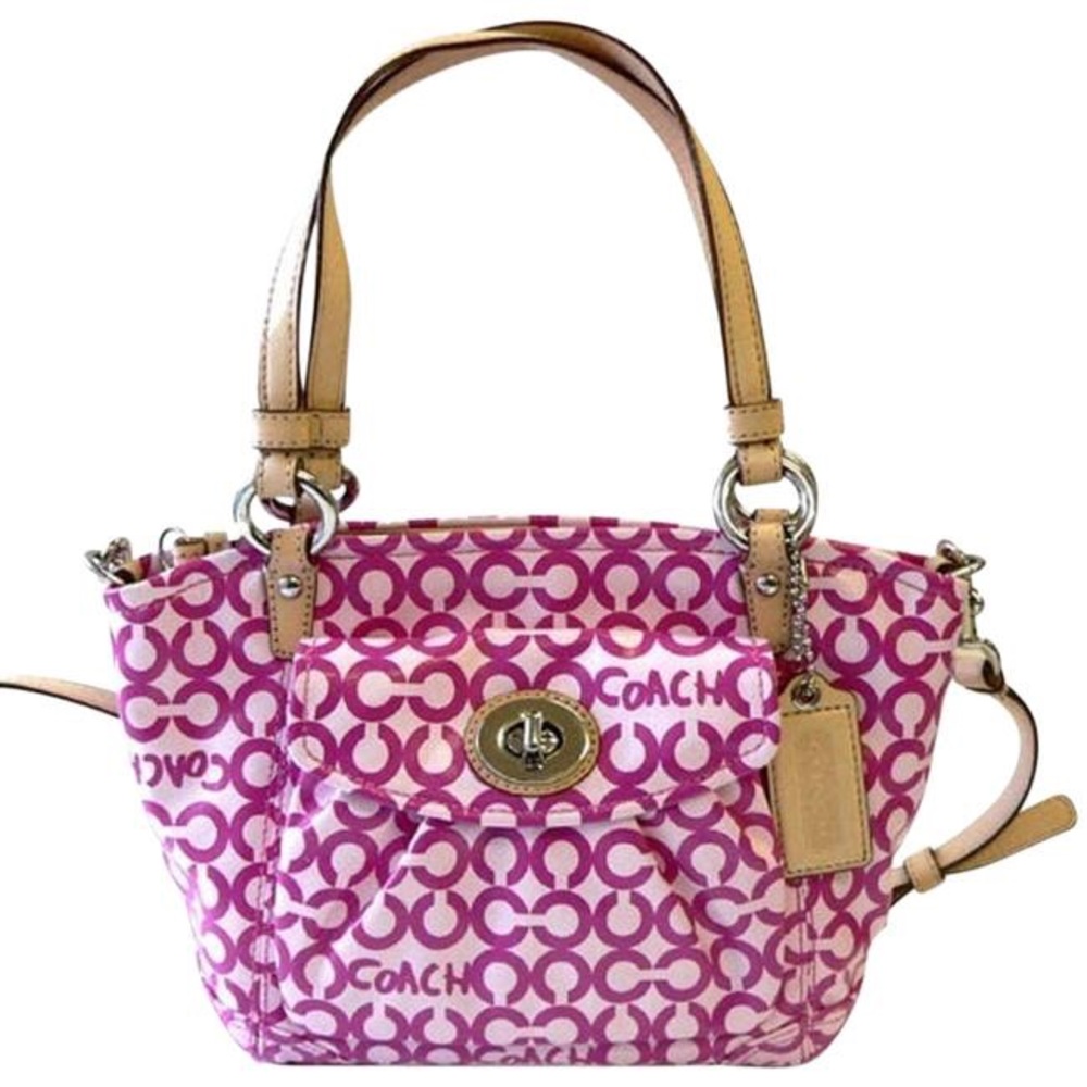Coach fun pink purse.  Cross body bag.